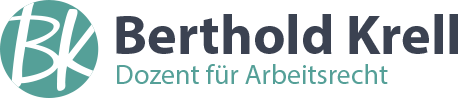 Berthold Krell – Dozent für Arbeitsrecht